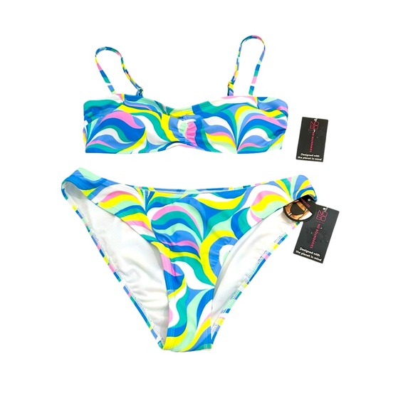 No Boundaries NOBO Multicolor Swirl Bikini Set Juniors Size 11-13 - Picture 5 of 16